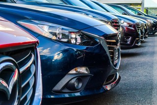 a row of used cars