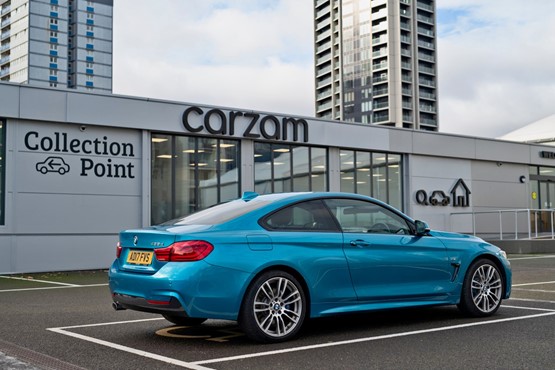 A BMW 4 Series at one of carzam's vehicle collection points