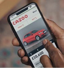 Cazoo's used car buying smartphone app