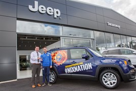 Swansway Chester operations director Andrew Wakelin with James Brice, general manager of Cheshire Phoenix 