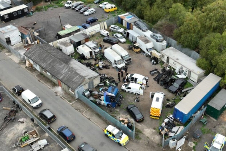Police seize £3.4m in stolen vehicles, parts in chop shop crackdown