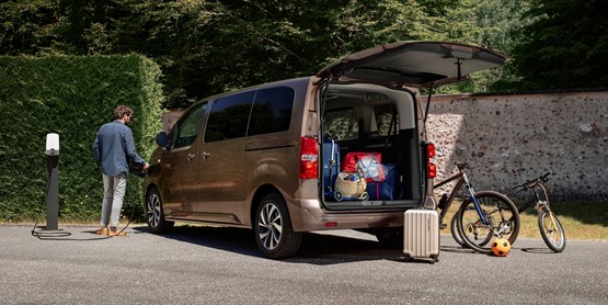 Citroen's ë-SpaceTourer MPV electric vehicle (EV) claims a 143-mile range and over 2,400 litres of boot space