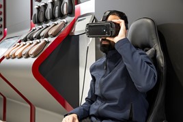 Virtual reality technology in action at Glyn Hopkin's new flagship FCA Group store in Romford