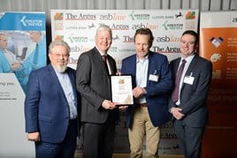 Daniel Broyd, managing director for Dinnages Garages, receives the Super Sussex Growth Award