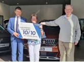 Simon Bailes Peugeot celebrates customer Elizabeth Hutchinson as Peugeot UK’s most dedicated car owner