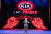 Kia Motors UK managing director, Paul Philpott, hosts the brand's 2020 dealer conference