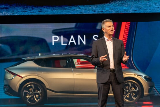 Kia UK president and chief executive Paul Philpott at the brand's annual dealer conference