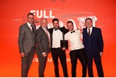 Isuzu UK managing director, William Brown, (left) with the team from the brand's Dealer of the Year, York Van Centre
