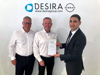 Daren Game, head of sales, Desira Group, Stuart Stone, managing director, Desira Group, and Csaba Vincze, formerly network development and customer quality director, Nissan GB.