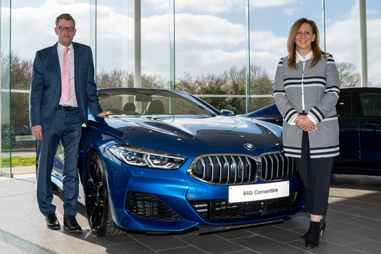 Snows’ chief operating officer Neil McCue with BMW/Mini division head of business Diana Mckinnon