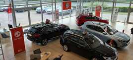 Inside Holdcroft Group's MG Motor UK showroom at Cheshire Oaks