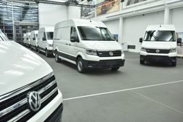 The electric Volkswagen eCrafter was briefly sold in the UK in left hand drive guise