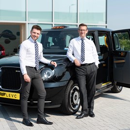 Endeavour’s LEVC Taxi specialists at the Slough-based franchise are Will James (left) and Tom Probyn