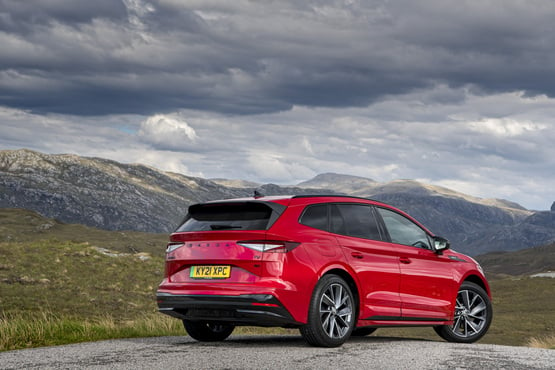 Skoda Enyaq iV EV SUV rear view image