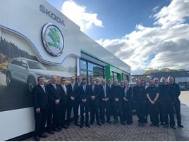 JCB Group's new Euro Skoda dealership team at Crawley Down
