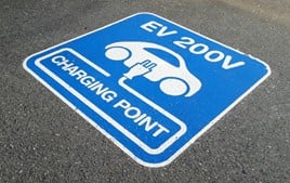 EV charge point sign