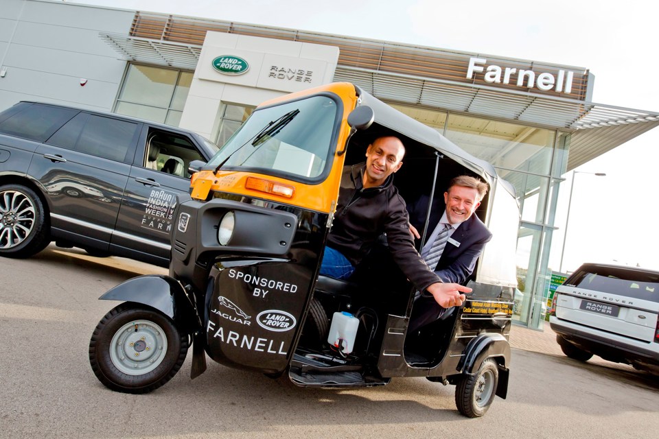 Garry Clayton, Farnell Jaguar Land Rover Bradford, and Manny Singh, managing director at The National Asian Wedding Show