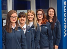Furrows Group employees (left to right): Molly, Sophie, Jessica, Emily and Charlotte Banks