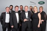Winning team: Rob Lindsay, Lloyd Land Rover franchise director, accepts the ‘Land Rover Retail Group of the Year’ award from Zara Tindall, Land Rover Ambassador
