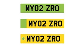 The Department for Transport's (DfT) three proposed zero emission vehicle green number plate designs