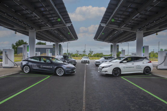 Gridserve electric forecourt charging station