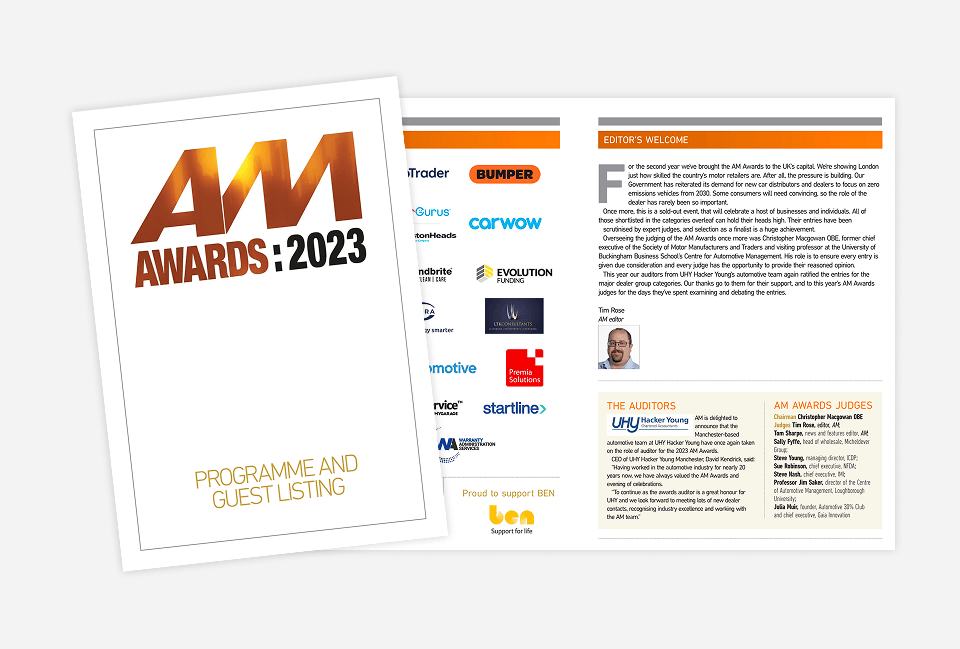 AM Awards 2023 brochure