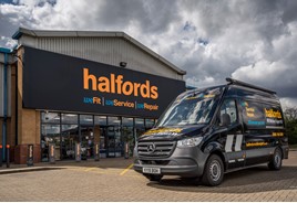 Halfords store and mobile service van