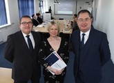 Hendy manager training (from left): Mark Busby, Danielle Swain from Complete Consulting and Graham Tarrant head of Hendy Academy 