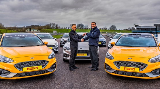 Ben Norton (left) from Thruxton Motorsport Centre and John Haylett, general manager of Hendy Performance