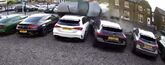 Collision at Enkae Prestige car dealership at Crosland Moor, Huddersfield