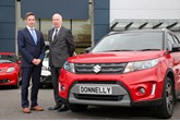Donnelly Group site director Paul Compton and Stephen Robinson, national sales manager at Suzuki GB 