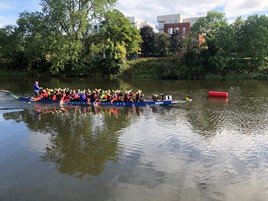 Donnelly Group's fund-raising Dragon Boat racers