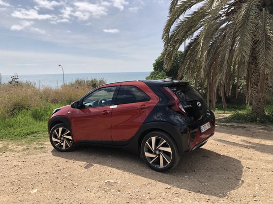 Rear view: Toyota new Aygo X