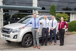 Isuzu's fleet team (left to right): National fleet sales managers Neil Scott and Alan Able with fleet and used car manager Sean Smith and fleet administrator Amy Ahern.