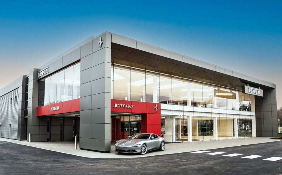 The new JCT600 Ferrari Leeds supercar dealership