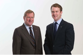 John Clark Motor Group chairman and managing director John Clark (left) alongside group managing director Chris Clark