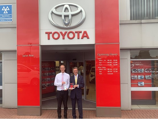 John Roe Scunthorpe Toyota celebrates its Ichiban Awards win