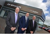 John Hughes, managing director of the JT Hughes Group, pictured with sales director Paul Tench aftersales director and Ian Jones