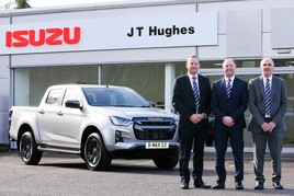 JT Hughes Group sales director, Paul Tench; John Hughes, managing director; and Ian Jones, group aftersales director