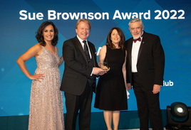 From left: Nina Hossain of ITV News, IMI CEO Steve Nash, Automotive 30% Club CEO Julia Muir and Kevin Finn, chair of the IMI Board
