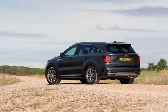 Rear view of Kia's new flagship, seven-seat Sorento SUV