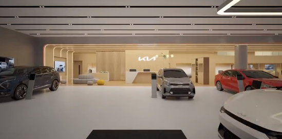 Artist's impression: inside the upgraded Kia Bolton showroom