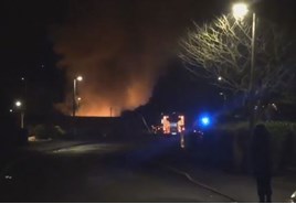 Listers Land Rover Solihull fire. Picture provided by Matt Hargreaves