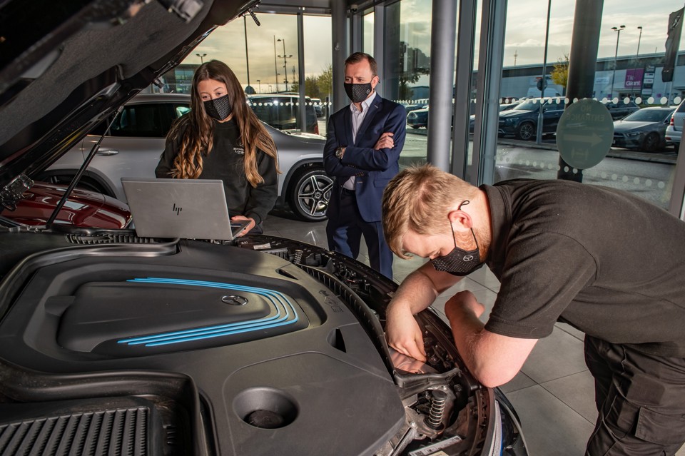 Lookers car retail group's aftersales apprentices at work