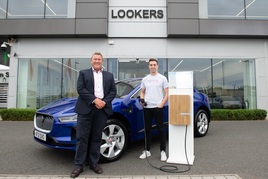 Andrew Hall, Lookers business development director and Rightcharge founder Charlie Cook