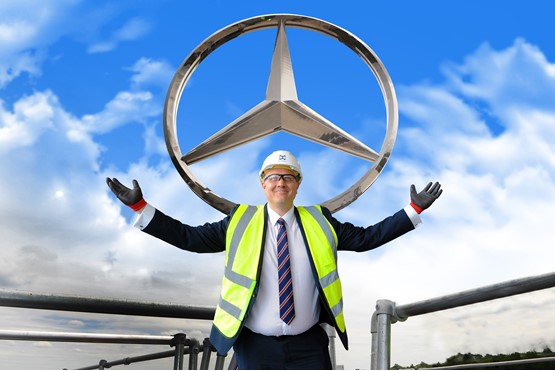 LSH Auto UK managing director, Martyn Webb, showed AM around the new Mercedes-Benz Stockport dealership when it was near to completion