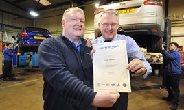 Jennings' Martyn Tinmouth receives his long-service award