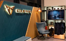 Details of the Cupra showroom corporate identity (CI)