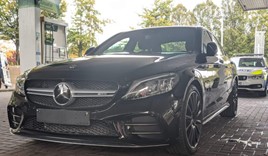 Derbyshire Constabulary's image of the seized Mercedes-Benz C63 AMG