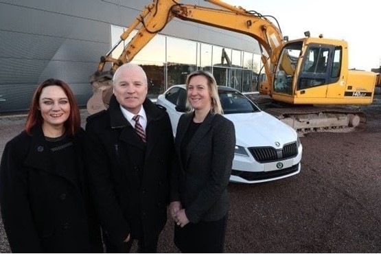 2016 Skoda development (left to right): Ellen Matthews, business banking manager at Danske Bank; Stephen Stewart, managing director at Mervyn Stewart; and Karen Bickerstaff, general manager